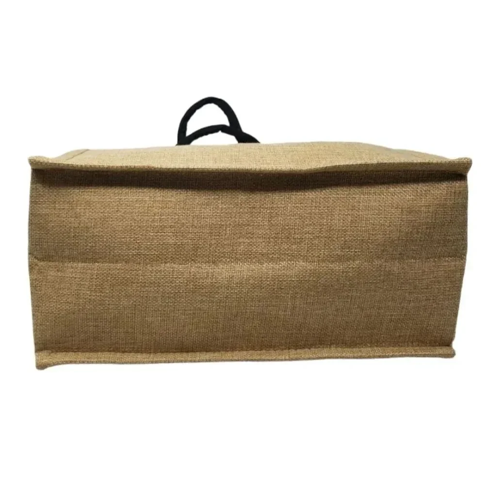 ​Large Natural Jute Burlap Tote / High Heel Graphic Shoulder Bag and Wallet Set